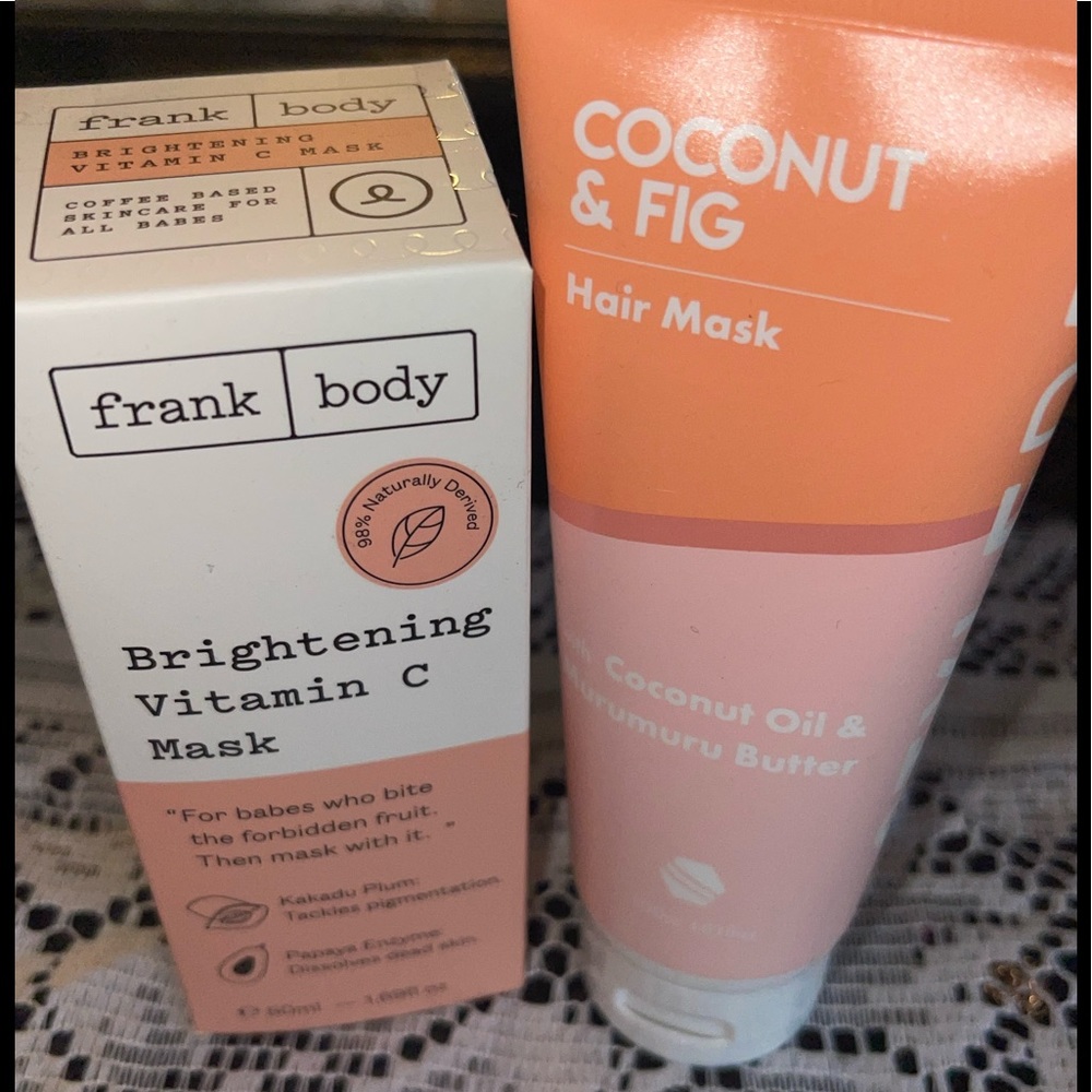 Frank body vitamin C mask & coconut and fig hair mask